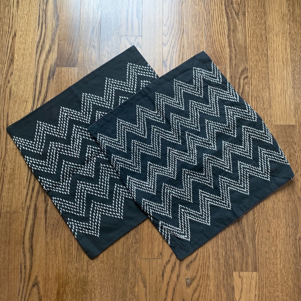 NWOT Embroidered pillow covers